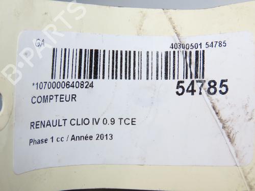 Used Instrument cluster RENAULT CLIO IV (BH_) 0.9 TCe 90 (BHNF, BHMA, BHMH, BHJK, BHJR) (90 hp) 29318773