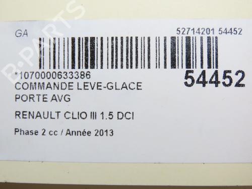 Used Left front window switch RENAULT CLIO III (BR0/1, CR0/1) 1.5 dCi (75 hp) 28206876