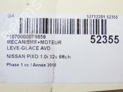 Front right window mechanism NISSAN PIXO (UA0) 1.0 | BP23125029C23 
