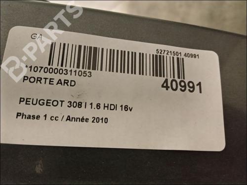 Right rear door PEUGEOT 308 I (4A_, 4C_) 1.6 HDi | BP9617507C5 