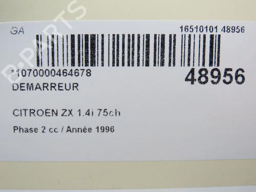 Used Starter Starter CITROËN ZX (N2) 1.4 i (75 hp) 22811289 22811289