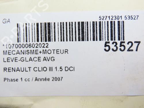 Fensterheber links vorne für RENAULT CLIO III (BR0/1, CR0/1) 1.5 dCi (C/BR0G, C/BR1G) (68 hp) 28801920