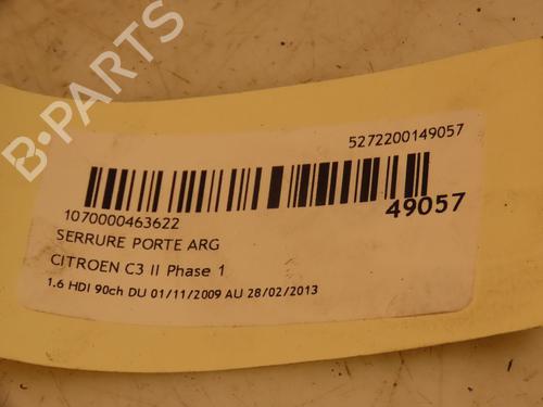 Used Rear left lock Rear left lock CITROËN C3 II (SC_) 1.6 HDi 90 (90 hp) 16667346 16667346