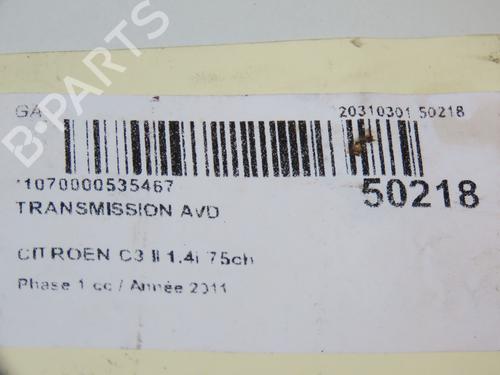 Used Right front driveshaft Right front driveshaft CITROËN C3 II (SC_) 1.4 (73 hp) 18153387 18153387