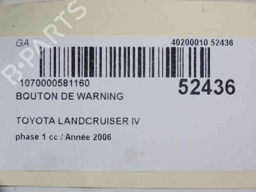 Warning switch TOYOTA LAND CRUISER PRADO (_J12_) 3.0 D-4D (KDJ120, KDJ125) | BP28830204I22 