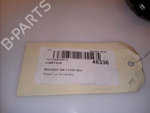 Used Instrument cluster PEUGEOT 208 I (CA_, CC_) 1.4 HDi (68 hp) 13077488