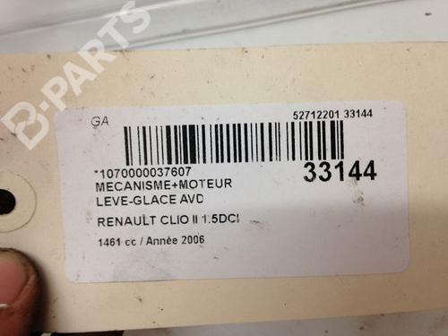 Front right window mechanism RENAULT CLIO II (BB_, CB_) 1.5 dCi (B/C2J) | BP9593205C23 