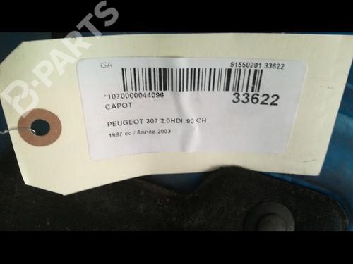 Hood PEUGEOT 307 (3A/C) 2.0 HDi 90 | BP9593476C1 