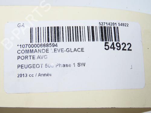 Used Left front window switch PEUGEOT 508 SW I (8E_) 1.6 HDi (115 hp) 31819612