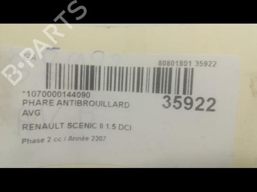 Used Left front fog light RENAULT GRAND SCÉNIC II (JM0/1_) 1.5 dCi (JM1E) (106 hp) 9600224
