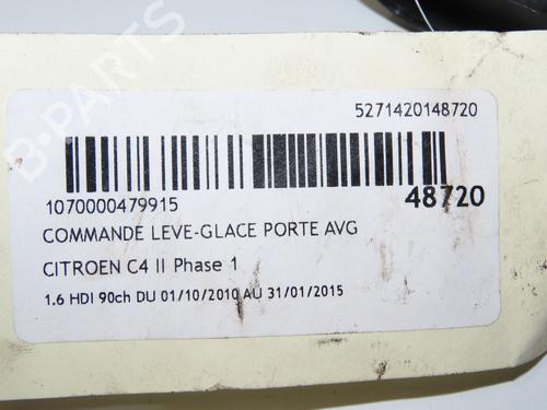 Left front window switch CITROËN C4 II (NC_) 1.6 HDi 90 | BP16586524I27 - Image 4