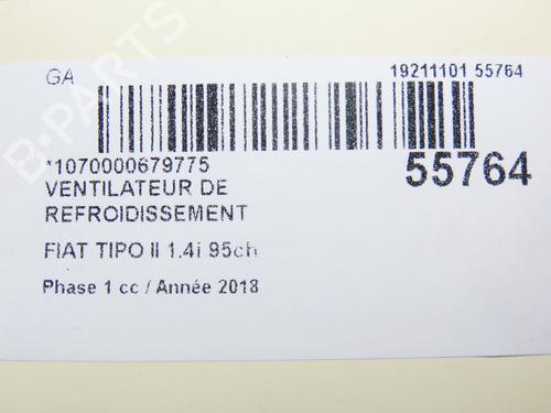 Radiator fan FIAT TIPO Hatchback (356_, 357_) 1.4 (356HXA1B, 357) | BP30164289M35