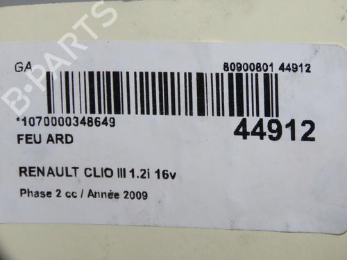Højre baglygte Højre baglygte RENAULT CLIO III (BR0/1, CR0/1) 1.2 16V (BR02, BR0J, BR11, CR02, CR0J, CR11) (75 hp) 34498056 34498056