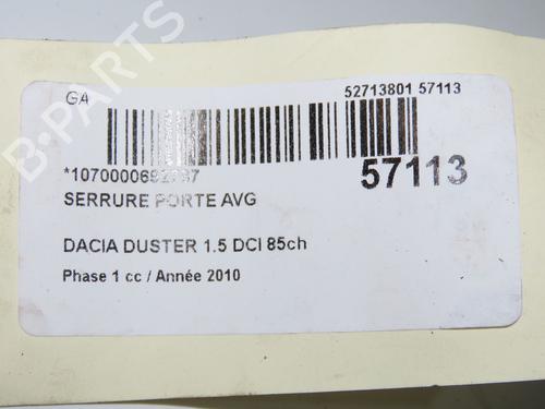 Front left lock DACIA DUSTER (HS_) 1.5 dCi | BP32100491C98 