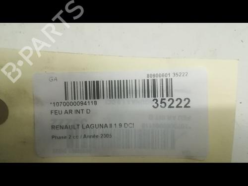 Used Right tailgate light Right tailgate light RENAULT LAGUNA II (BG0/1_) 1.9 dCi (BG1A, BG1W, BG0G) (110 hp) 9599815 9599815