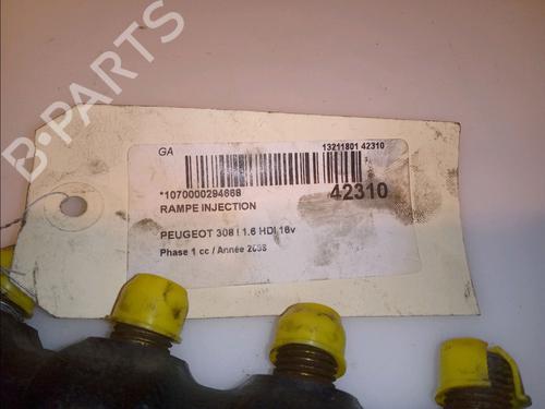 Used Injection rail PEUGEOT 308 I (4A_, 4C_) 1.6 HDi (109 hp) 9616010