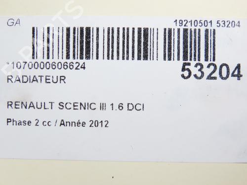 Used Water radiator RENAULT SCÉNIC III (JZ0/1_) 1.6 dCi (JZ00, JZ12) (130 hp) 28829183