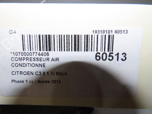 Used AC compressor AC compressor CITROËN C3 II (SC_) 1.1 i (60 hp) 40437828 40437828