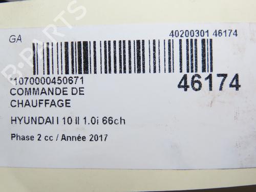Climate control HYUNDAI i10 II (BA, IA) 1.0 | BP18913129I5 