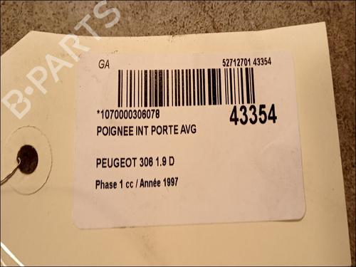Used Front left interior door handle Front left interior door handle PEUGEOT 306 Hatchback (7A, 7C, N3, N5) 1.9 D (68 hp) 9617061 9617061