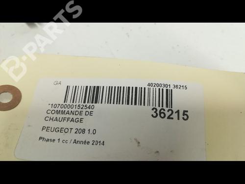 Climate control PEUGEOT 208 I (CA_, CC_) 1.0 VTi | BP9600783I5 