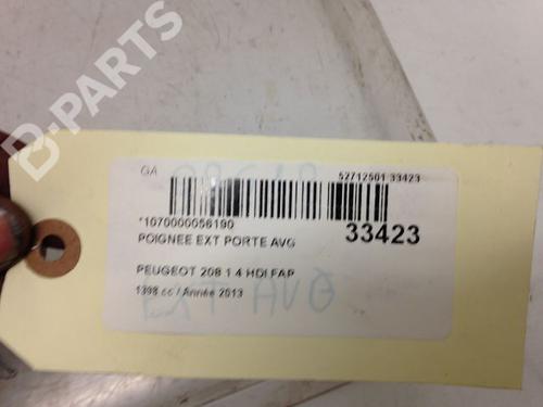 Front left exterior door handle PEUGEOT 208 I (CA_, CC_) 1.4 HDi | BP9594546C128 