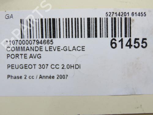 Left front window switch PEUGEOT 307 CC (3B) 2.0 HDi 135 | BP38627470I27 - Image 5