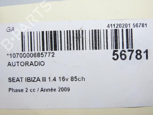 Radio SEAT IBIZA IV (6J5, 6P1) 1.4 | BP32354736E6