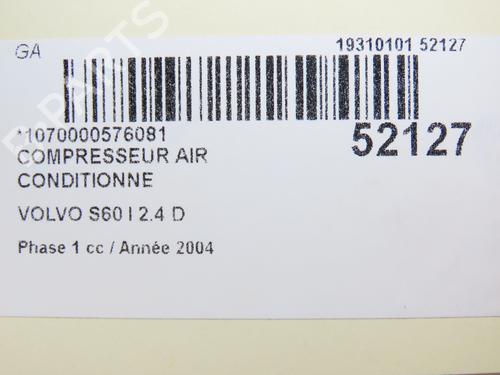 AC compressor VOLVO S60 I (384) 2.4 D | BP28801469M34  - Image 5