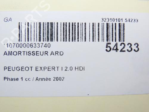 Used Right rear shock absorber PEUGEOT EXPERT Van (222) 2.0 HDI (94 hp) 30447517