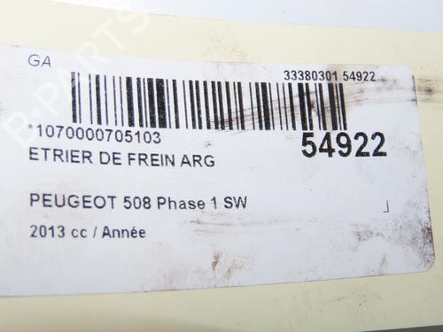 Used Left rear brake caliper PEUGEOT 508 SW I (8E_) 1.6 HDi (115 hp) 31819570