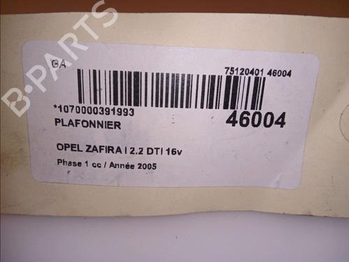 interior-roof-light-opel-zafira-a-mpv-t98-22-dti-16v-f75-9104347-1999-2000-2001-2002-2003-2004-2005-2006-11103949 main image