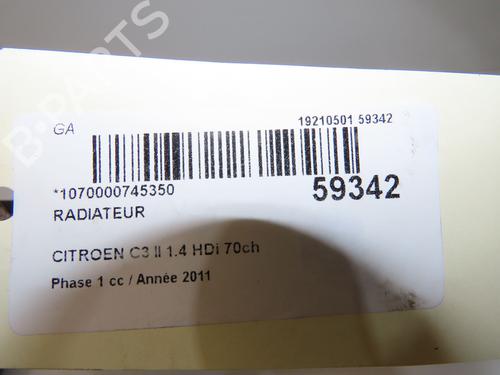 Water radiator CITROËN C3 II (SC_) 1.4 HDi 70 (SC8HZC, SC8HR0, SC8HP4) | BP39732783M31 - Image 4