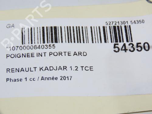 Rear right interior door handle RENAULT KADJAR (HA_, HL_) 1.2 TCe 130 (HLMR) | BP28364034I16 