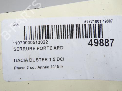 Used Rear right lock Rear right lock DACIA DUSTER (HS_) 1.5 dCi 4x4 (109 hp) 33860692 33860692