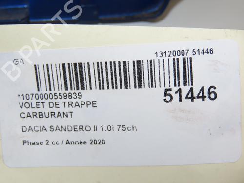Fuel flap DACIA SANDERO II 1.0 SCe 75 (B8JC, B8JD, B8NC) | BP19540002C131 