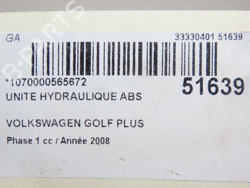 ABS pump VW GOLF PLUS V (5M1, 521) 1.9 TDI | BP28801626M43 
