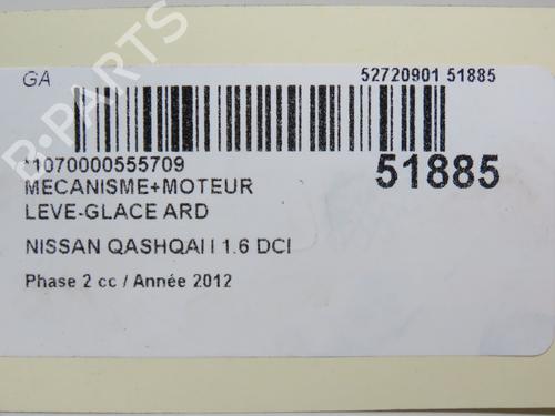 Rear right window mechanism NISSAN QASHQAI / QASHQAI +2 I (J10, NJ10, JJ10E) 1.6 dCi | BP23125068C25 