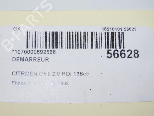 Startmotor CITROËN C5 III (RD_) 2.0 HDi (RDRHD8, RDRHDJ, RDRHR8, RDRHRJ) (136 hp) 31242434