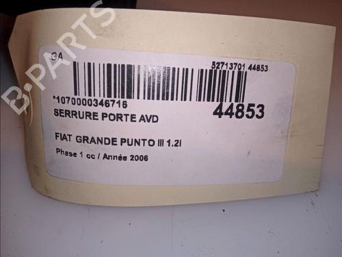 Used Front right lock FIAT GRANDE PUNTO (199_) 1.2 (65 hp) 11102785