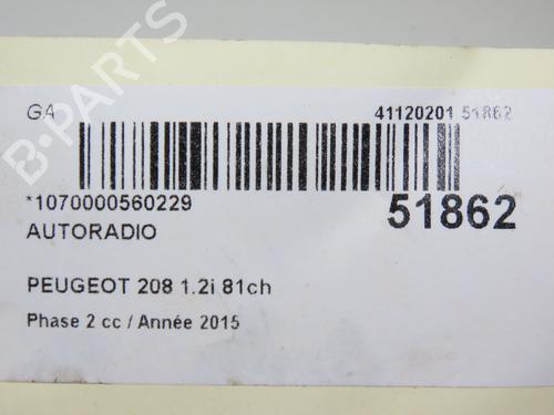 Radio PEUGEOT 208 I (CA_, CC_) 1.2 VTI 82 | BP24358914E6