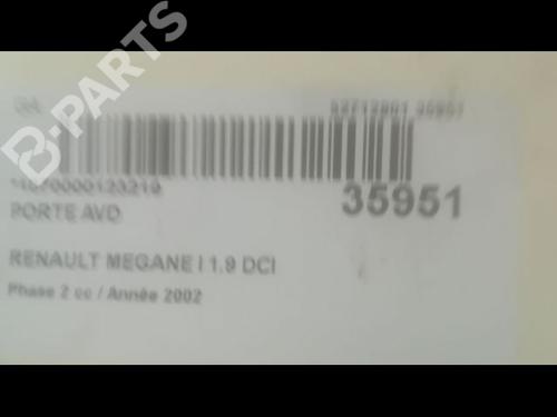 Right front door RENAULT MEGANE I Coach (DA0/1_) 1.9 dCi (DA05, DA1F) | BP9598595C3 