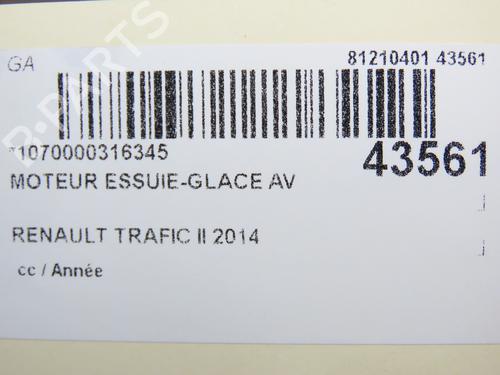 Used Front wiper motor RENAULT TRAFIC II Van (FL) 2.0 dCi 90 (FL0H, FL00, FL01, FL0M, FL0P, FL0S) (90 hp) 11104597