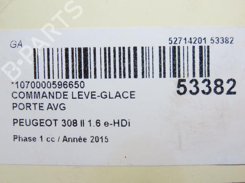 Used Left front window switch PEUGEOT 308 II (LB_, LP_, LW_, LH_, L3_) 1.6 HDi / BlueHDi 115 (115 hp) 28802057