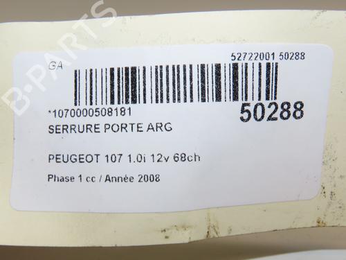 Rear left lock PEUGEOT 107 (PM_, PN_) 1.0 | BP21799838C100 