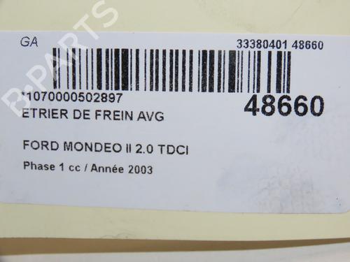 Used Left front brake caliper Left front brake caliper FORD MONDEO III (B5Y) 2.0 TDCi (130 hp) 16707413 16707413