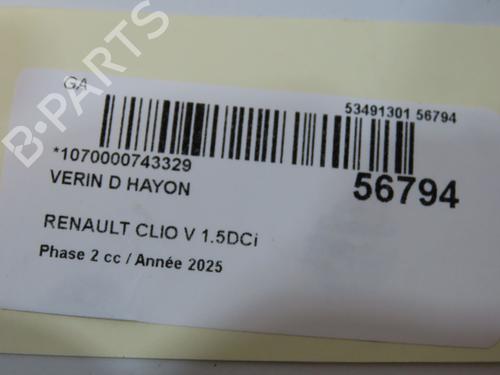 Tailgate lift support RENAULT CLIO V (B7_) 1.5 Blue dCi 100 (B7AD) | BP33998897C138 - Image 3