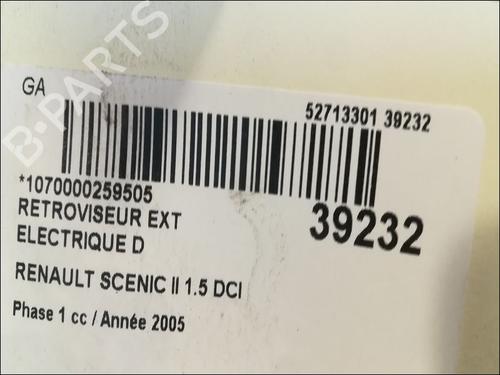 Used Right mirror RENAULT SCÉNIC II (JM0/1_) 1.5 dCi (JM0F) (82 hp) 23176109
