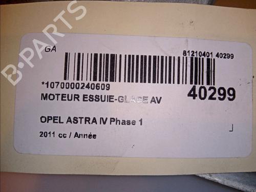 Used Front wiper motor OPEL ASTRA J (P10) 1.7 CDTI (68) (131 hp) 11921523