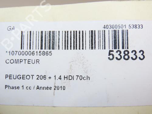 Instrument cluster PEUGEOT 206+ (2L_, 2M_) 1.4 HDi eco 70 | BP28830521C47 